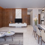 Teak White Livingroom Concept
